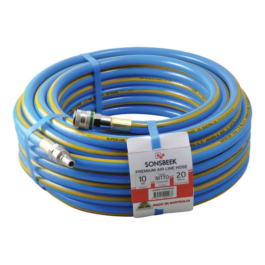 SONSBEEK Air Hose 10mm x 20m Nitto Style and Safety Adaptor 200AIR1020400SA