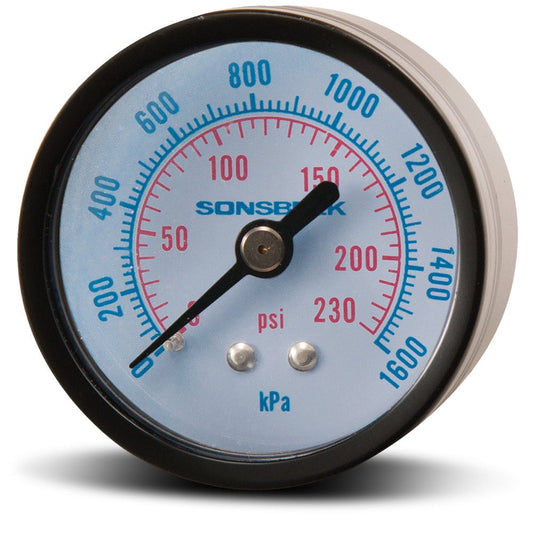 SONSBEEK Air Pressure Gauge 1 8inch BSP Rear Entry