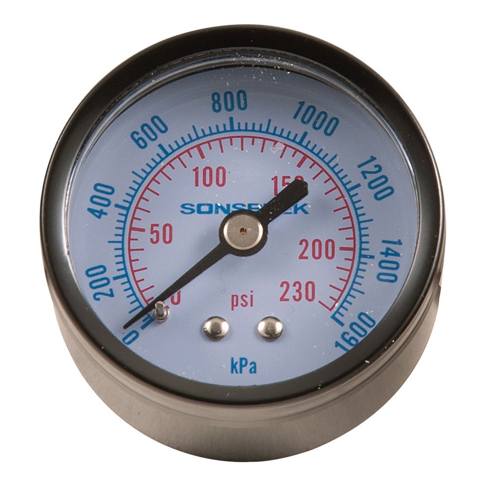 SONSBEEK Air Pressure Gauge 1 4inch BSP Rear Entry