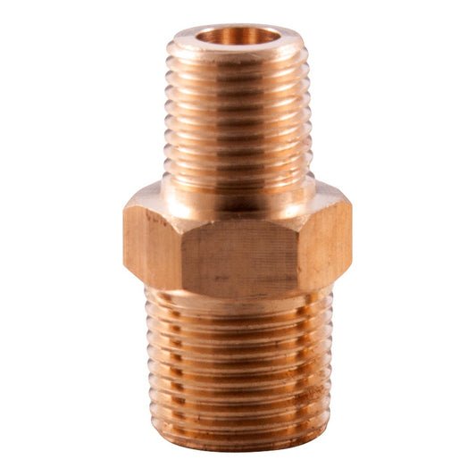 SONSBEEK NIPPLE 1 4inch -3 8inch BSP M-M HEX, BRASS