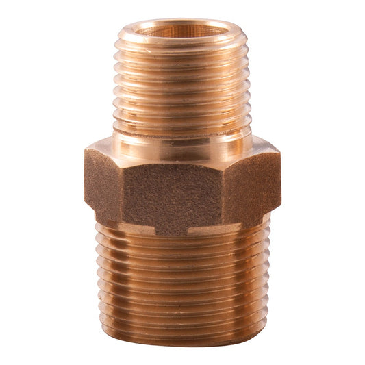 SONSBEEK NIPPLE 3 4inch -1 2inch BSP M-M HEX, BRASS