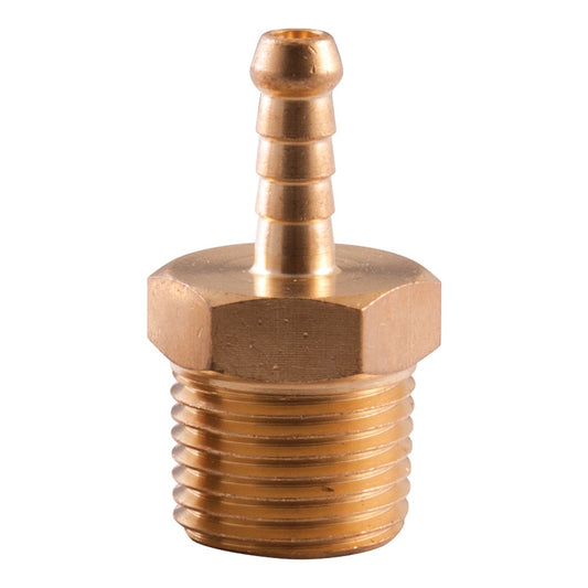 SONSBEEK TAILPIECE 1 4inch BARB 2PK 1 2inch BSP MALE BRASS, CARDED