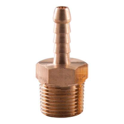 SONSBEEK TAILPIECE 1 4inch BARB 2PK 3 8inch BSP MALE BRASS, CARDED