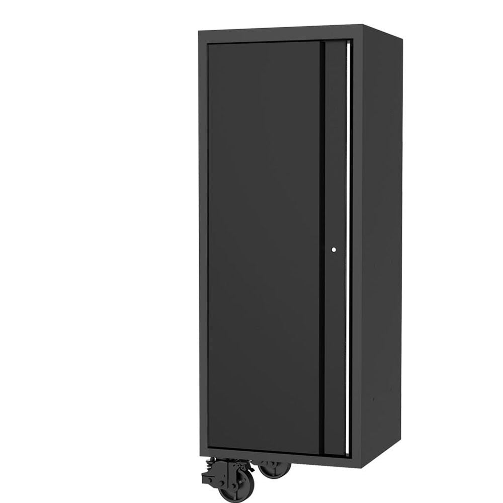 SP TOOLS 27inch USA Sumo Series Side Cabinet - 3 Fixed Shelves and Clothes Hang Rail - Black Chrome SP44885