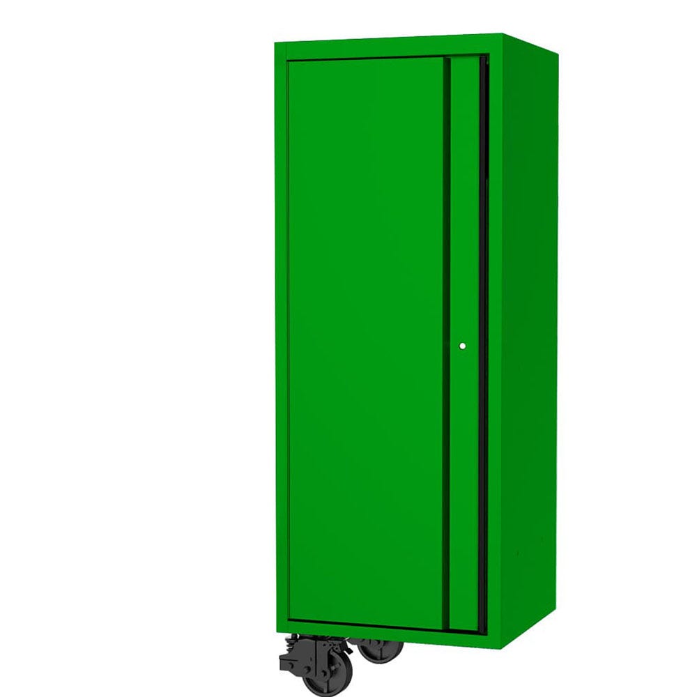 SP TOOLS 27inch USA Sumo Series Side Cabinet - 3 Fixed Shelves and Clothes Hang Rail - Green Black SP44885G