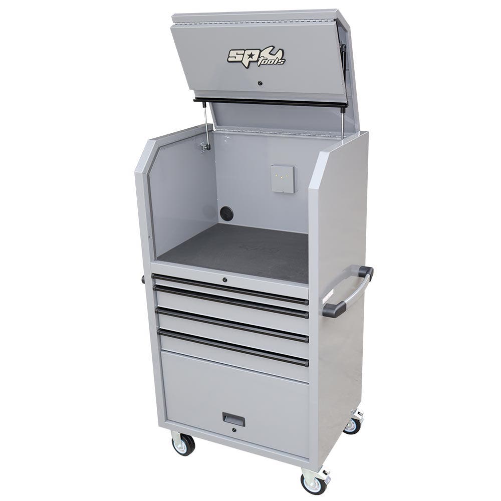 SP TOOLS 36 4 Drawer USA Sumo Series Diagnostic Station Lethal Grey Black Handles SP44550LG-BLK