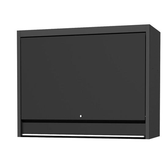 SP TOOLS 59inch USA Sumo Series Wide Power Top Hutch - Shelf, Pegboard, Light - Black Chrome SP44730