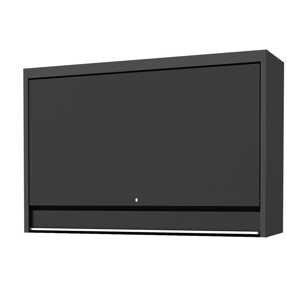 SP TOOLS 73inch USA Sumo Series Wide Power Top Hutch - Shelf, Pegboard, Light - Black Chrome SP44830
