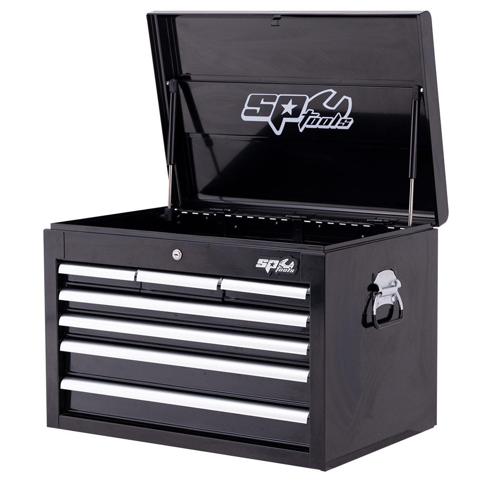 SP TOOLS 7 Drawer Custom Series Tool Box - Black SP40102