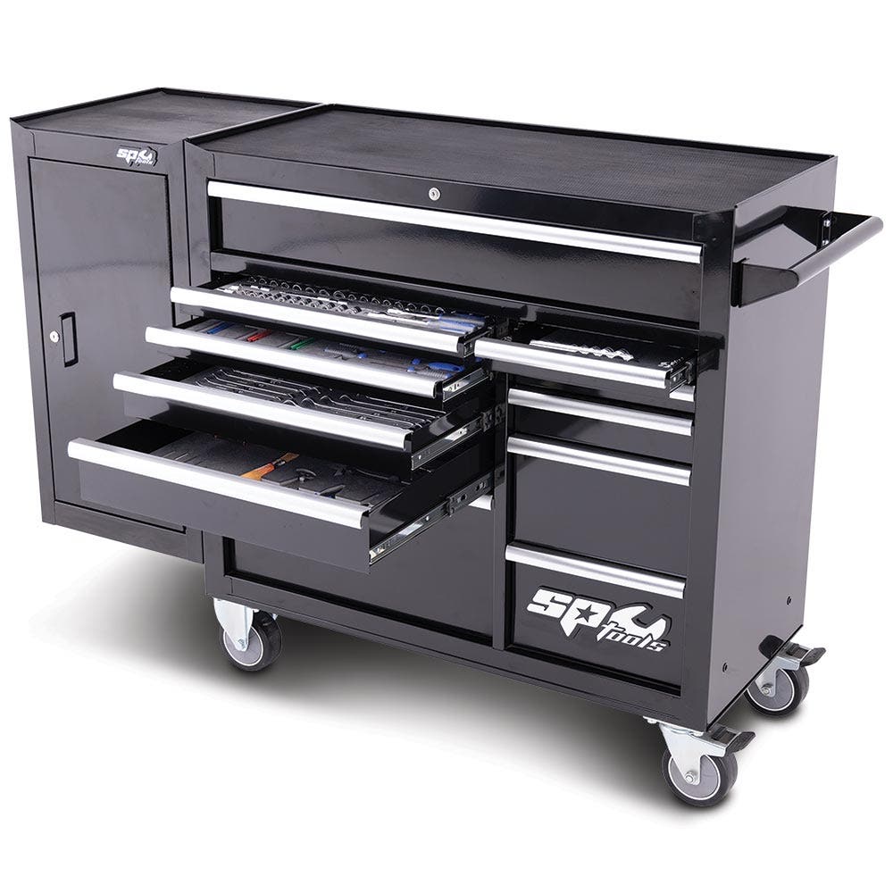SP TOOLS Metric SAE Custom Series Roller Cabinet Tool Kit Black - 238 Piece SP50626X