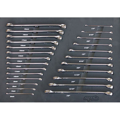 SP TOOLS Metric SAE Custom Series Roller Cabinet Tool Kit Black - 238 Piece SP50626X