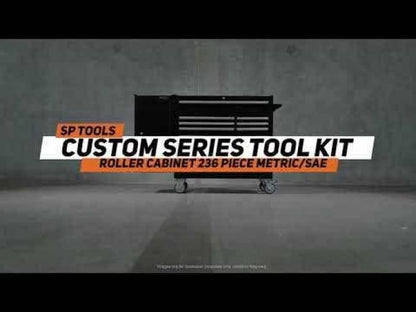 SP TOOLS Metric SAE Custom Series Roller Cabinet Tool Kit Black - 238 Piece SP50626X