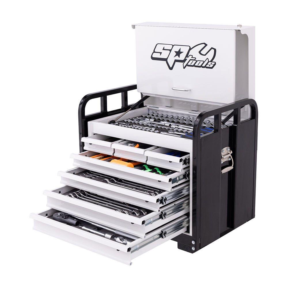 SP TOOLS Metric Sae Tool Kit Black 7 Drawer - 411 Piece SP50218