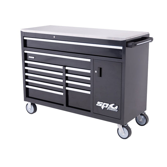 SP TOOLS Sumo Series Roller Cabinet - Black Chrome Handle - 12 Drawer SP40095