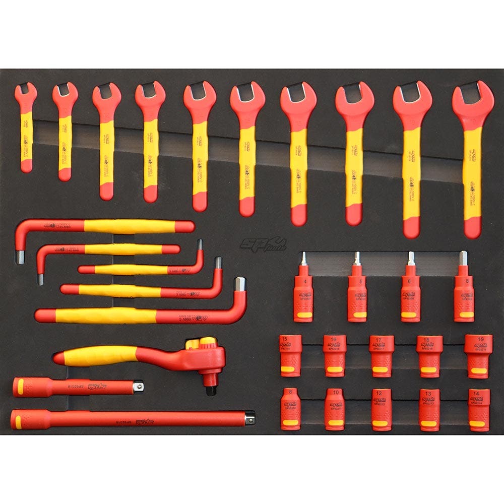 SP TOOLS VDE Sockets and Spanners EVA Tool Kit SP55900