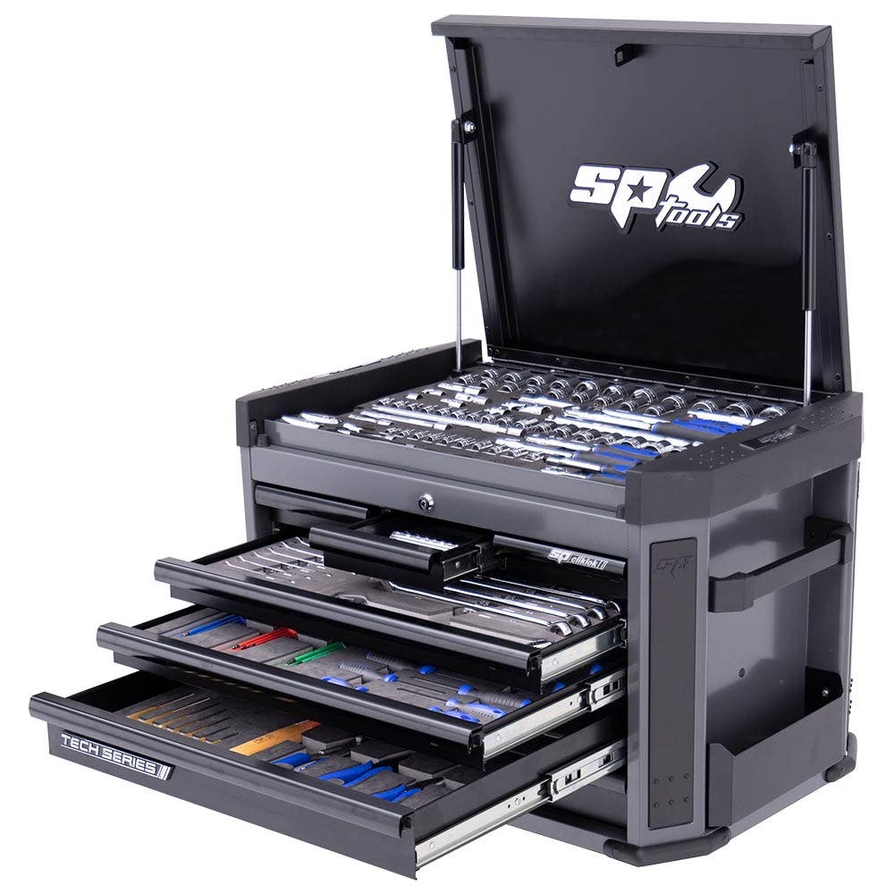 SP Tools Metric Diamond Black Tech Series Tool Kit with EVA Trays - 212 Piece SP50033DX