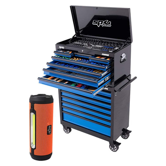 SP Tools Metric SAE 14 Drawer Black Blue Sumo Series Tool Kit - 417 Piece SP50176LE