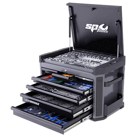 SP Tools Metric SAE Diamond Black Tech Series Tool Kit with EVA Trays - 335 Piece SP52275DX