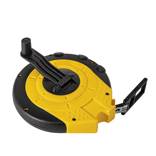 STABILA 100m x 13mm LBM 1000 Open Reel Steel Blade Tape Measure w Metric Scale Universal Hook 19653