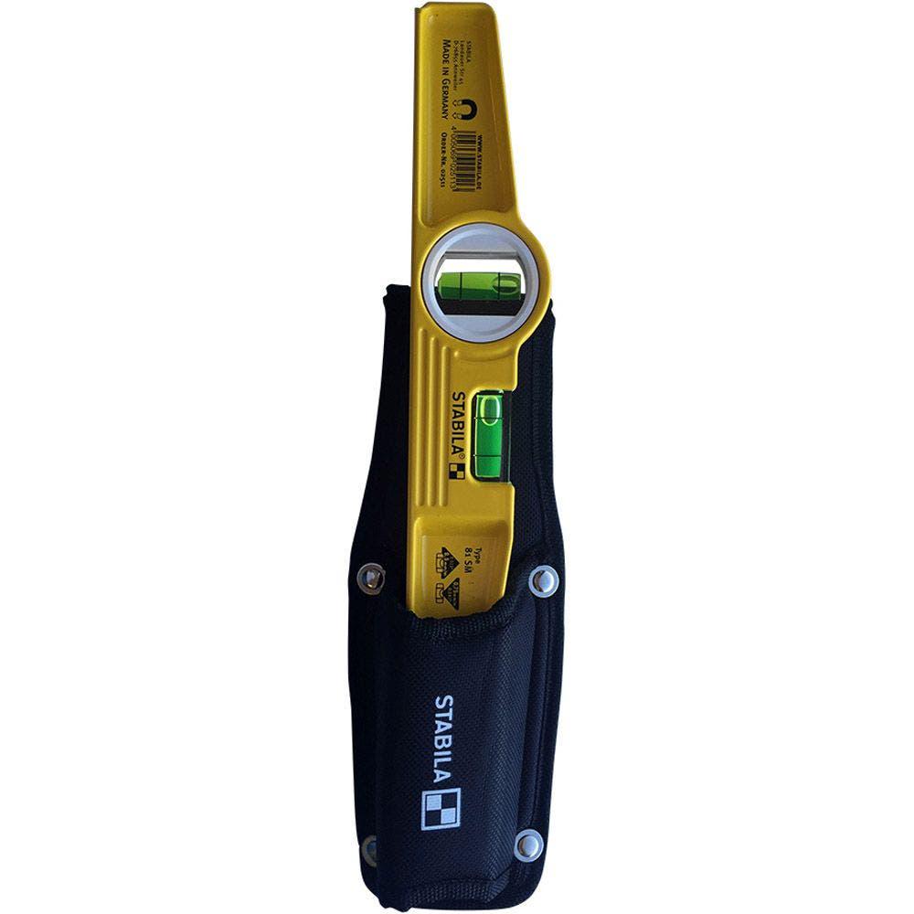 STABILA 250mm 2 Vial Torpedo Die Cast Magnetic Spirit Level w Holster 2511