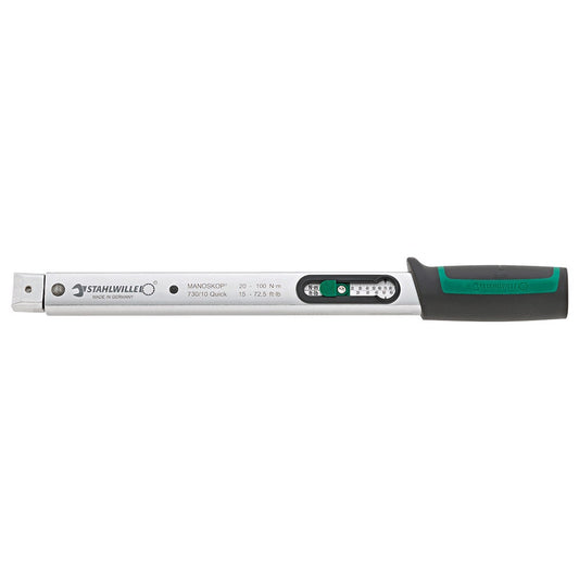 STAHLWILLE 20-100Nm 730 Quick Torque Wrench Compatible w 9 x 12mm Insert Tools 50184010
