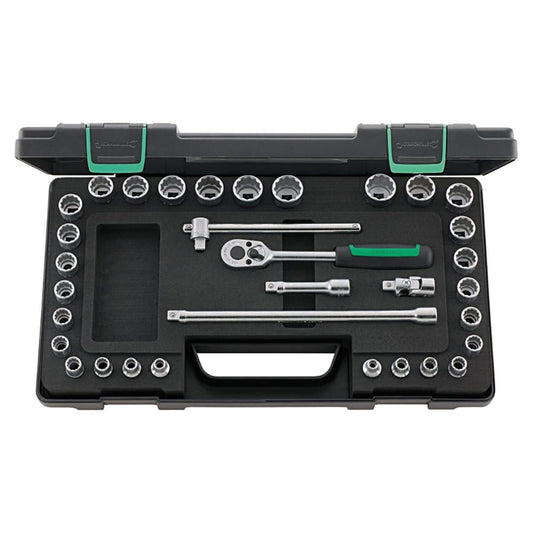 STAHLWILLE 3 8 Drive 12 Point Socket and Accessory Set - 33 Piece 96021122