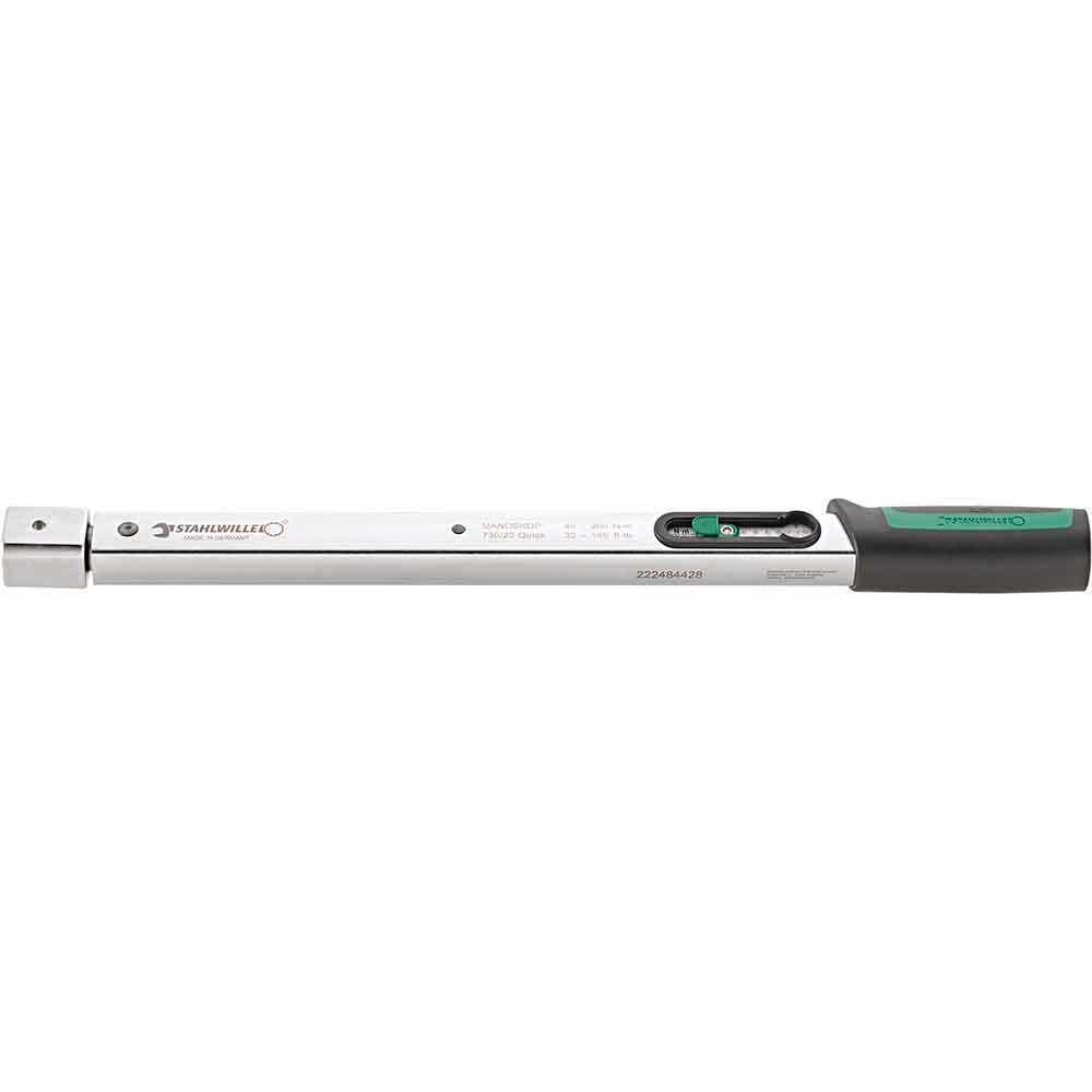 STAHLWILLE 40-200Nm 730 Quick Torque Wrench Compatible w 14 x 18mm Insert Tools 50184020