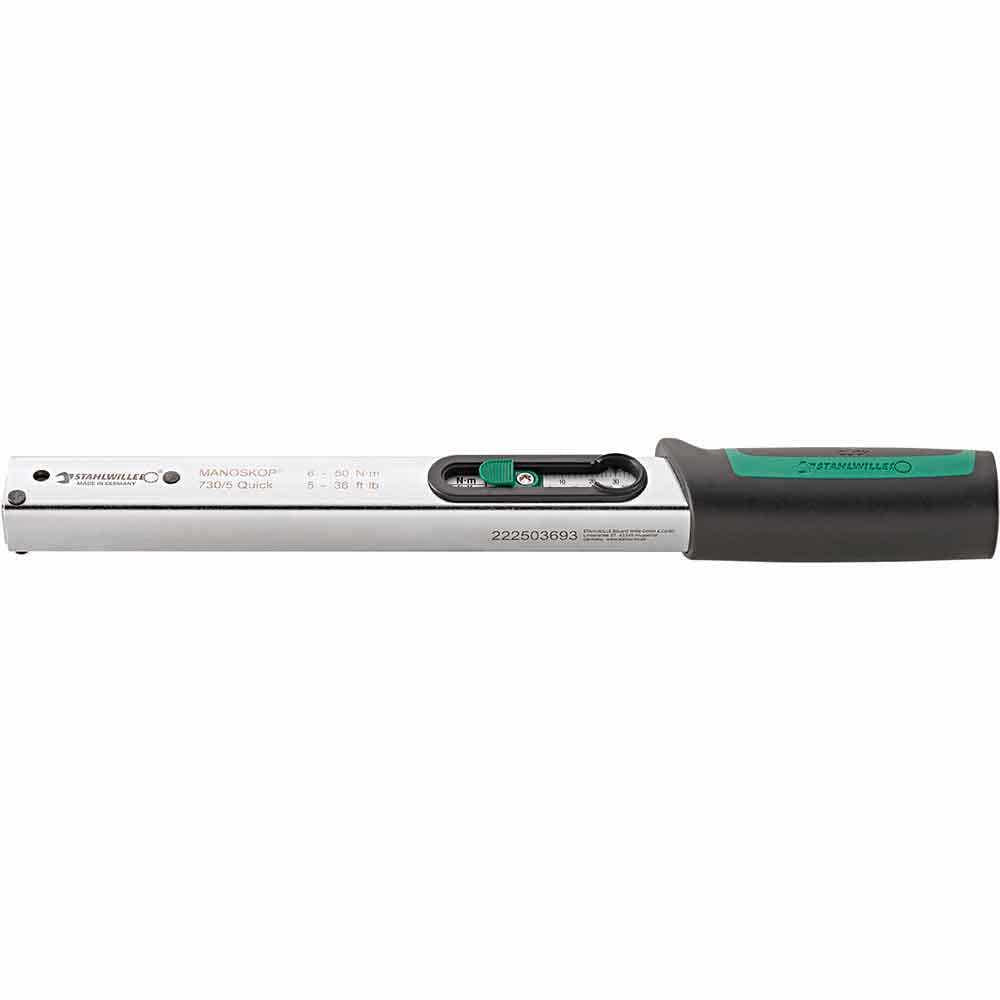 STAHLWILLE 6-50Nm 730 Quick Torque Wrench Compatible w 9 x 12mm Insert Tools 50184005