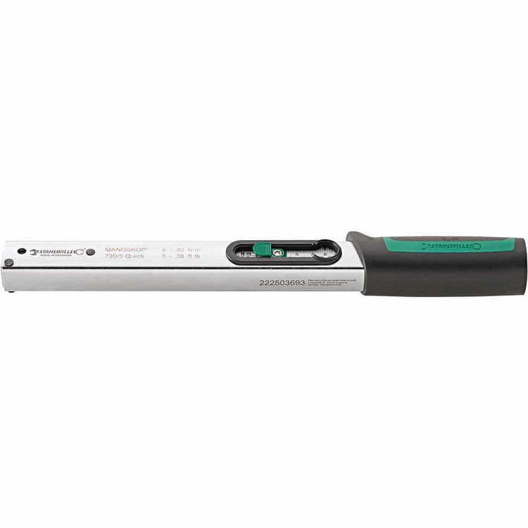 STAHLWILLE 6-50Nm 730 Quick Torque Wrench Compatible w 9 x 12mm Insert Tools 50184005