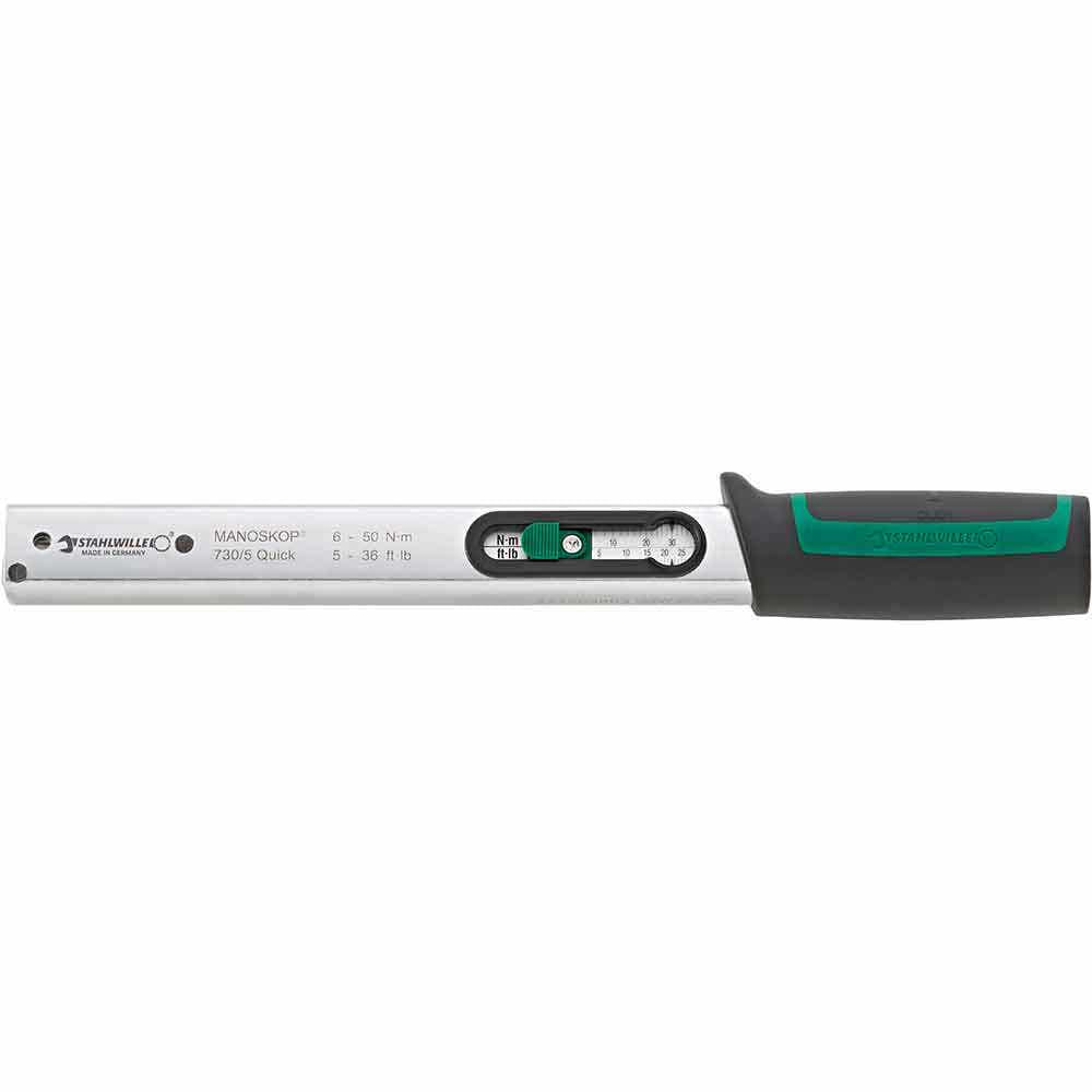 STAHLWILLE 6-50Nm 730 Quick Torque Wrench Compatible w 9 x 12mm Insert Tools 50184005