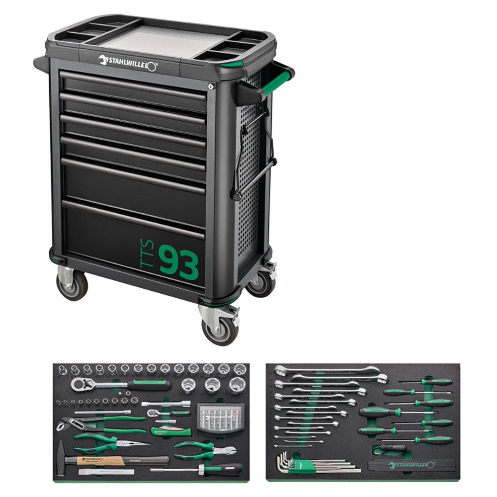 STAHLWILLE Toolset w TTS93 Tool Trolley - 130 Piece 98830177