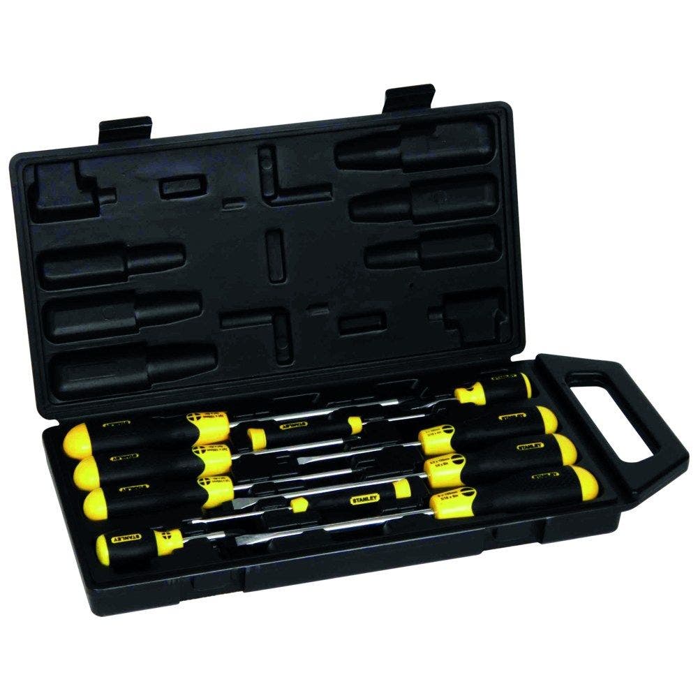STANLEY 10 Piece Cushion Grip Screwdriver Set 65-005