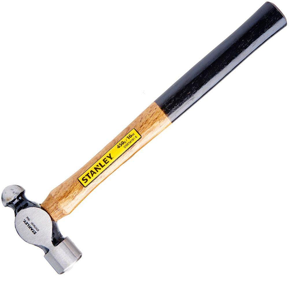 STANLEY 16oz 454g Wooden Handle Ball Pein Hammer 54-191