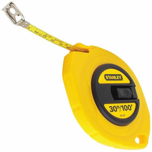 STANLEY 30m Closed Case Steel Long Tape Measure 0-34-107