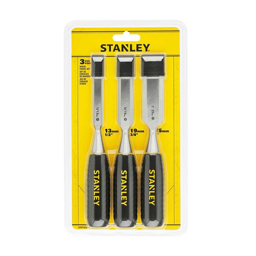 STANLEY 3 Piece 13 19 25mm Wood Chisel Set STHT16727