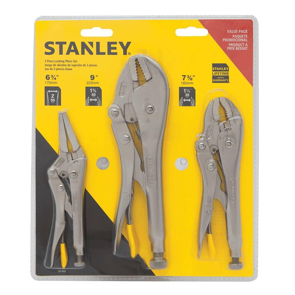 STANLEY 3-Piece Locking Pliers Set 94-960