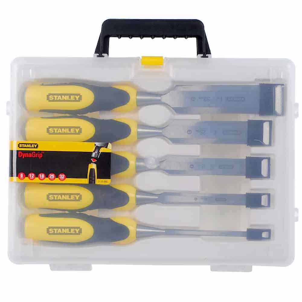 STANLEY 5 Piece Wood Chisel Set W Case 2-16-885