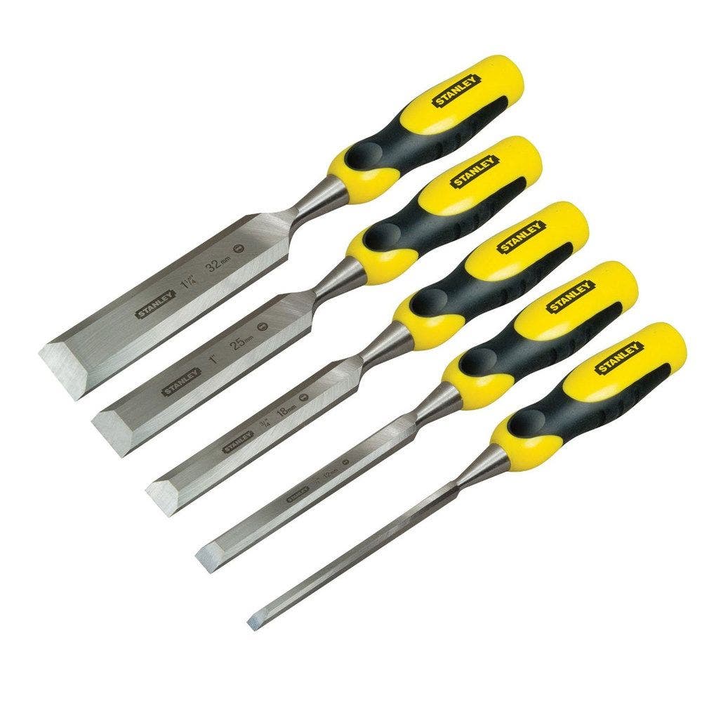 STANLEY 5 Piece Wood Chisel Set W Case 2-16-885