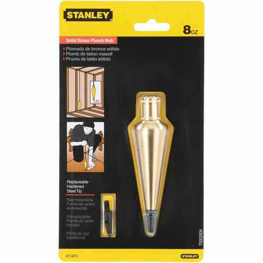 STANLEY 8Oz Solid Brass Plumb Bob 47-973