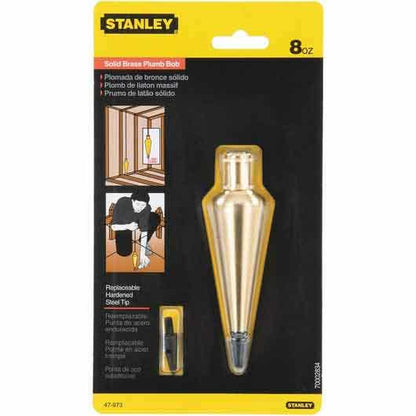 STANLEY 8Oz Solid Brass Plumb Bob 47-973