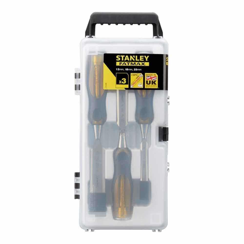 STANLEY FATMAX 12-25mm Thru Tang Wood Chisel Set - 3 Piece 2-16-268
