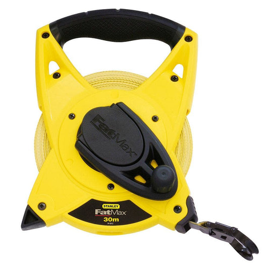 STANLEY FATMAX 30m x 19mm Fibreglass Open Reel Tape Measure 2-34-814