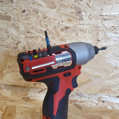 STEALTHMOUNTS 2 Pack Bit Holder for Milwaukee M12 Red BH-MW12-RED-2