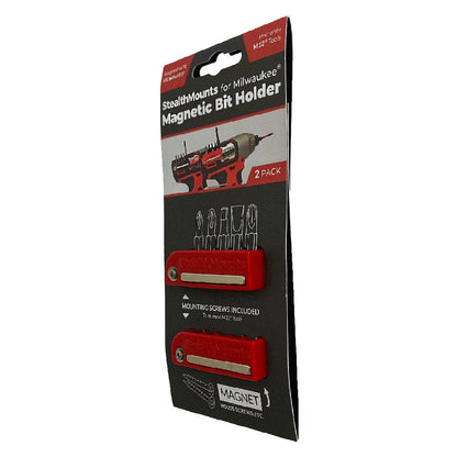 STEALTHMOUNTS 2 Pack Bit Holder for Milwaukee M12 Red BH-MW12-RED-2