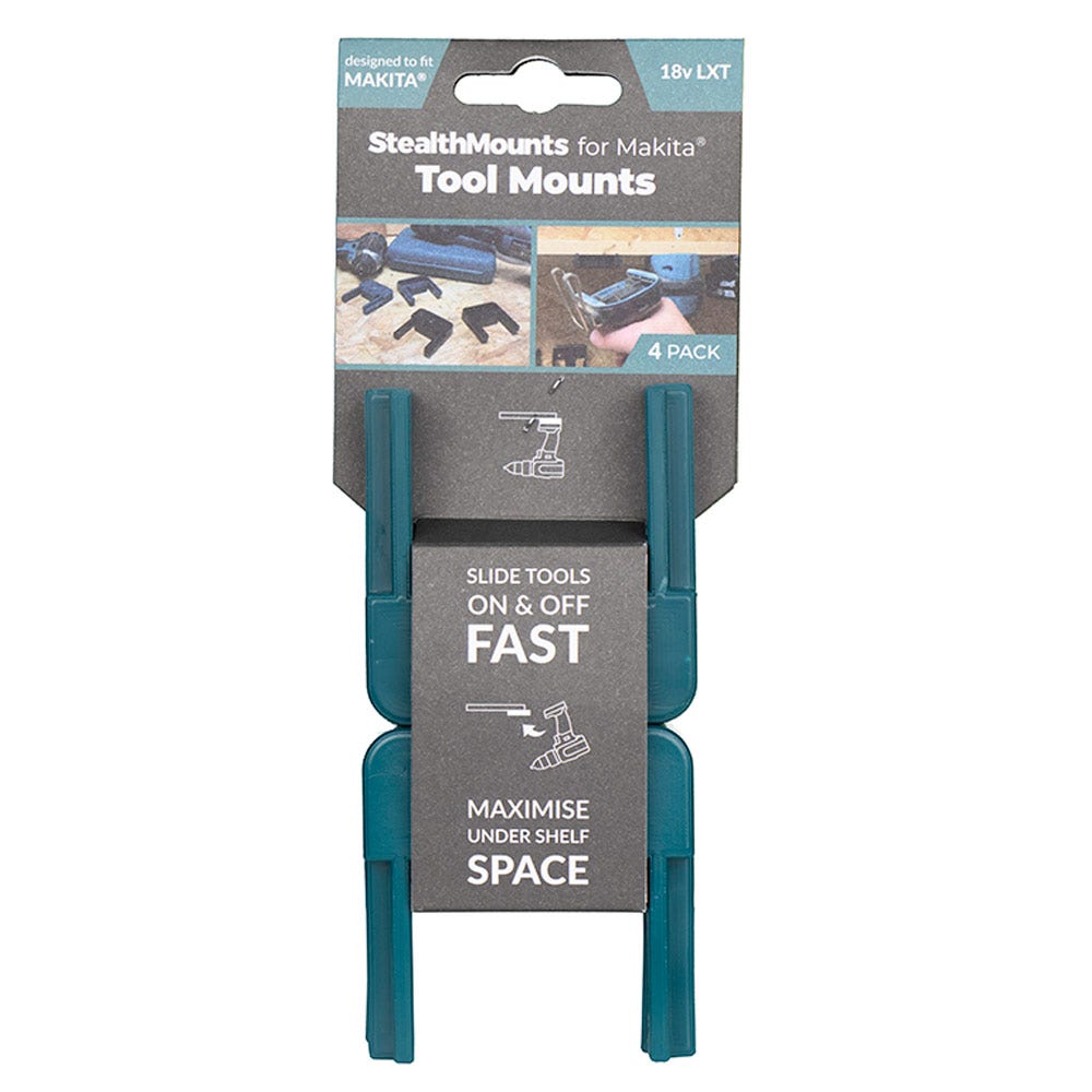 STEALTHMOUNTS 4 Pack Makita LXT Tool Mount - Teal TMMK18BLU4