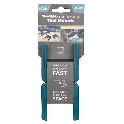 STEALTHMOUNTS 4 Pack Makita LXT Tool Mount - Teal TMMK18BLU4