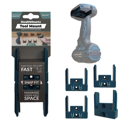 STEALTHMOUNTS 4 Pack Makita LXT Tool Mount - Teal TMMK18BLU4