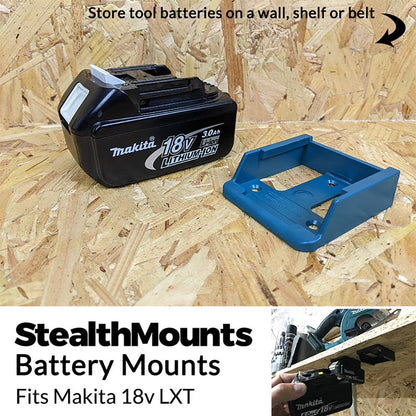 STEALTHMOUNTS Battery Mount Holder for Makita 18V - 6 Pack