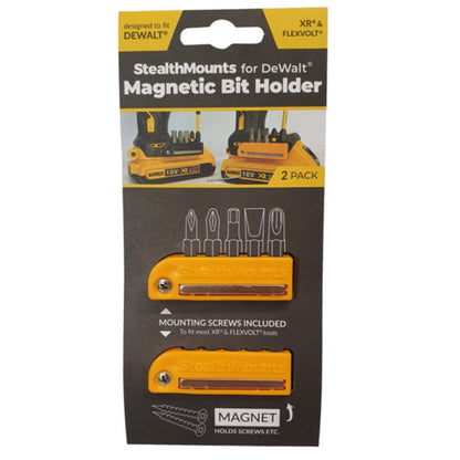 STEALTHMOUNTS Bit Holder for DeWalt Yellow XR and FLEXVOLT - 2 Pack BH-DW-YLW-2