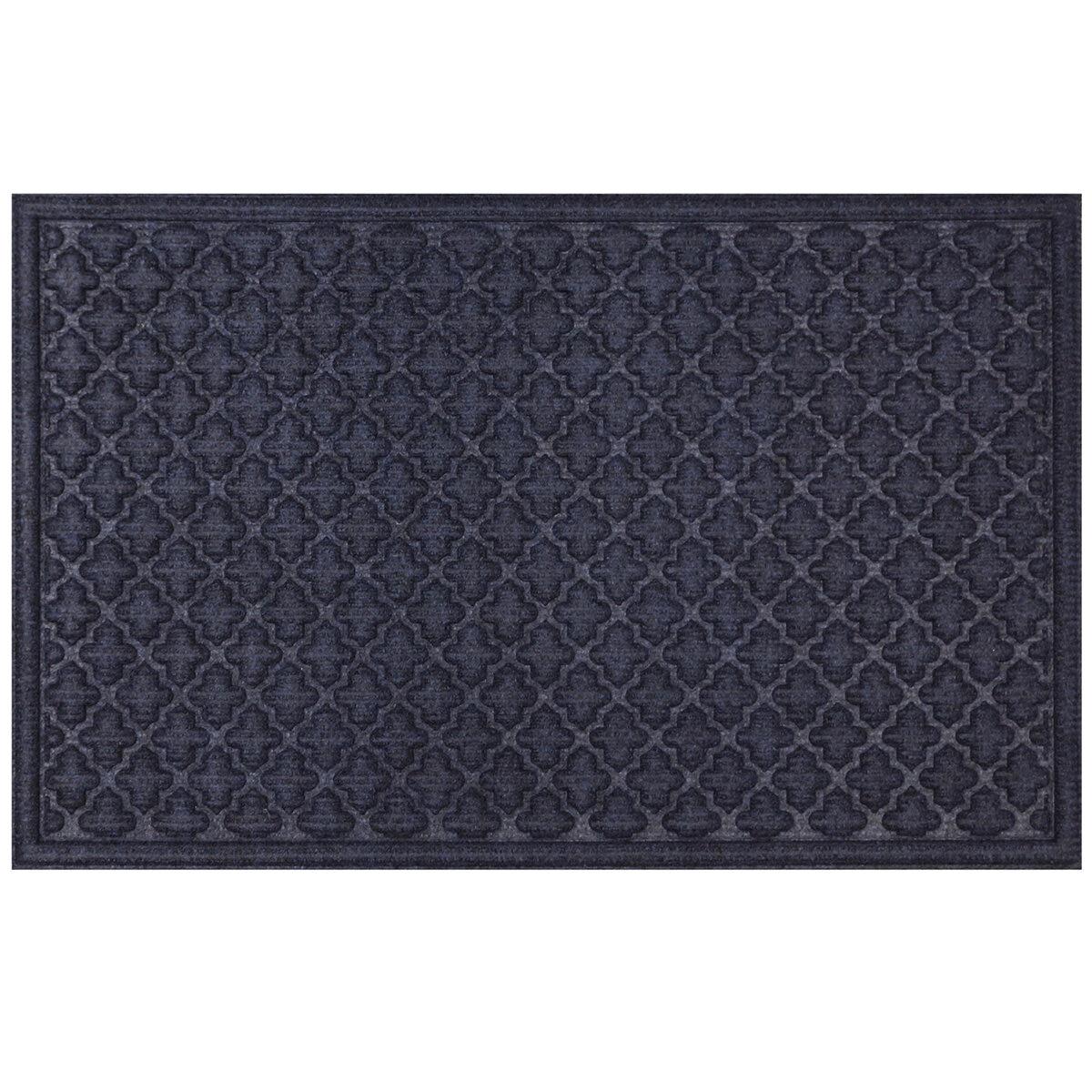 STEPGUARD Door Mat 61cm x 91cm Charcoal Cobalt Blue